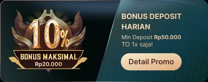 BONUS DEPOSIT HARIAN – TO 1X!